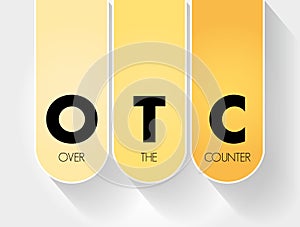 OTC - Over The Counter acronym, medical concept background