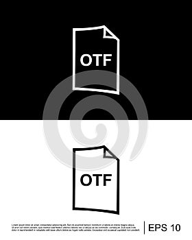 otf file format icon template