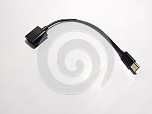 Otg cable on a white background