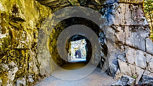 The Othello Tunnels, in the Coquihalla Canyon, near the town of Hope, British Columbia,