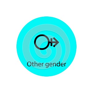 other gender Symbol icon. Gender icon. vector sign isolated on a white background illustration.