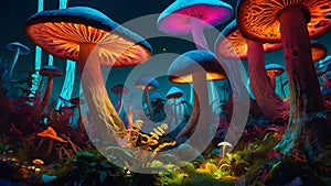 An otherworldly forest of psychedelic proportions photo