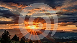 otherworldly sun rays in clouds