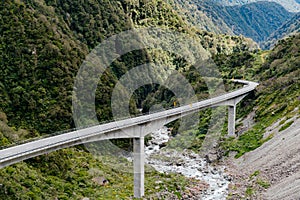 Otira Viaduct, Arthur`s Pass national park, New Zealand