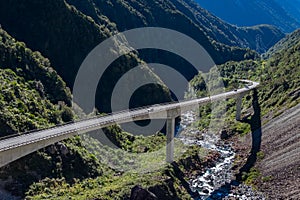 Otira Viaduct Lookout ,Arthur`s Pass National Park, New Zealand