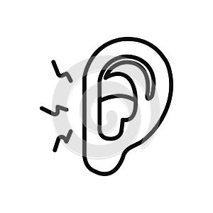 Otitis icon linear graphics set vector