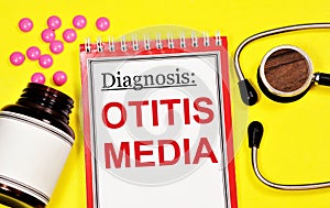 Otitis media. A text label to indicate a health condition.
