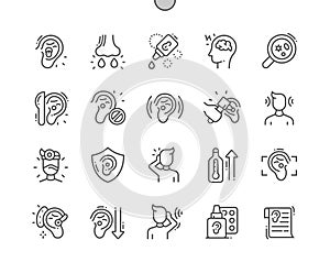 Otitis Well-crafted Pixel Perfect Vector Thin Line Icons 30 2x Grid for Web Graphics and Apps.