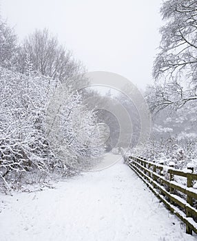 Otley Chevin, UK in the snow