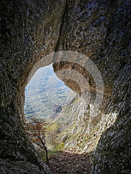 Otlisko okno, rock window above Vipava valley