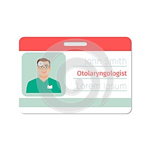 Otolaryngologist medical specialist badge