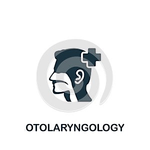 Otolaryngology icon. Monochrome simple sign from medical speialist collection. Otolaryngology icon for logo, templates
