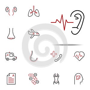 Otology colored line icon. Medical icons universal set for web and mobile