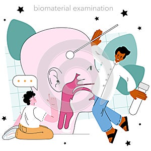 Otorhinolaryngologist concept. ENT doctor treating patient nose,