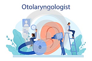 Otorhinolaryngologist concept. Healthcare concept, idea of ENT doctor