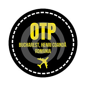 OTP Bucharest airport symbol icon photo