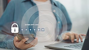 OTP One time password security authentication purchase transection, security of user login photo