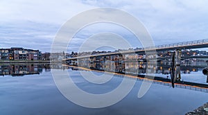 The Otra, the largest river in the SÃÂ¸rlandet region, picture made in Kristiansand photo