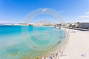 Otranto, Apulia - Relaxing at the beautiful beach bay of Otranto in Italy