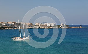 Otranto Italian port on adriatic sea