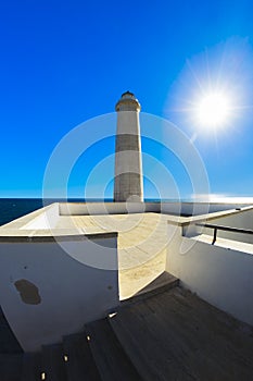 otranto lighthouse over blue adriatic sea