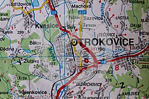 Otrokovice, Czechia, on a road m