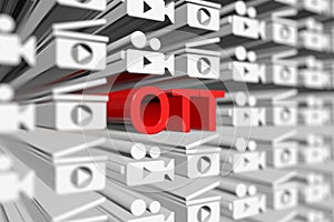 OTT concept blurred background
