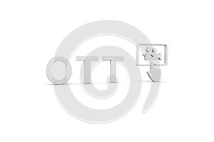 OTT concept white background