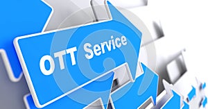 OTT Service. Information Technology Concept.