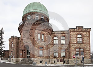 The Ottawa Dominion Observatory a cultural heritage site on a winter day located in Ottawa, Canada