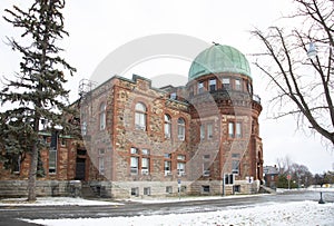 The Ottawa Dominion Observatory a cultural heritage site on a winter day located in Ottawa, Canada