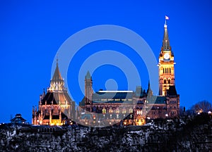 Ottawa Parliament Buildings viewed from West Side