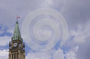 Ottawa Peace Tower Half Mast photo