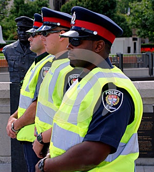 Ottawa Police men in a row