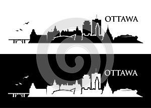 Ottawa skyline - Canada - vector illustration photo