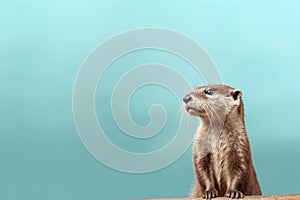 Otter animal background. Generate Ai