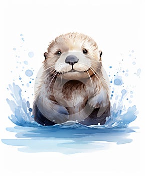 The otter resembling a ballet dancer in its fluid movements, Generative AI