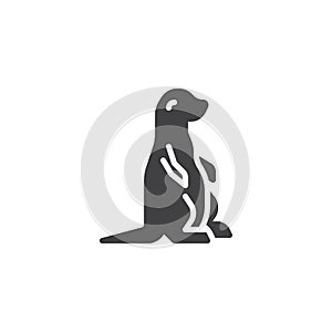 Otter side view vector icon