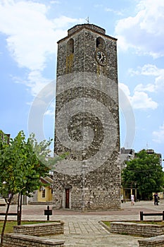 Ottoman clock tower in Podgorica, Montenegro photo