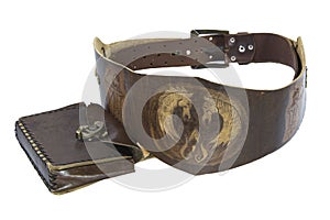 Ottoman empire leather archer belt