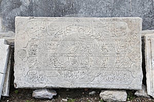 Ottoman era Carved Marble in Bodrum Castle