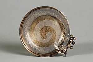 Ottoman-era silver ashtray made of silver with handcrafting from the 19th century.