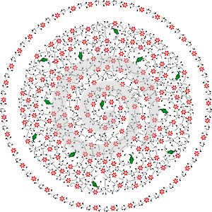 Ottoman halic vector flower