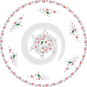 Ottoman halic vector flower