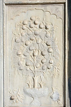 Ottoman marble carving art detail photo