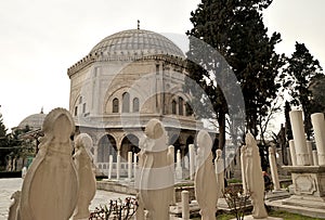 Ottoman sultan 1 Suleiman tomb / Istanbul-Turkey photo