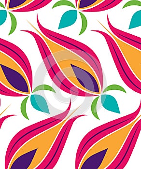 Ottoman Tulip Seamsless Pattern