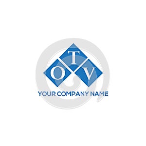 OTV letter logo design on white background. OTV creative initials letter logo concept. OTV letter design