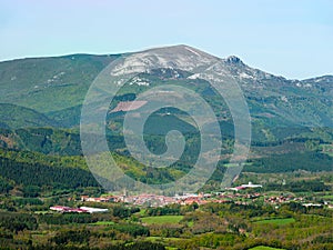 Otxandio village and Gorbea