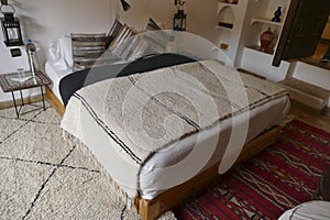 Bedroom suite in a luxury hotel photo